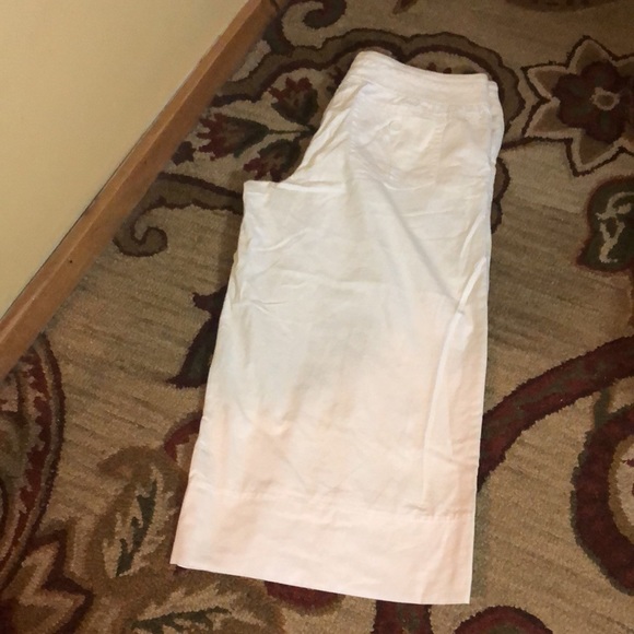 ANN TAYLOR LOFT Size 14 Marisa Wide Leg Crop Linen Cotton Summer Cozy $109 NEW - Picture 4 of 16